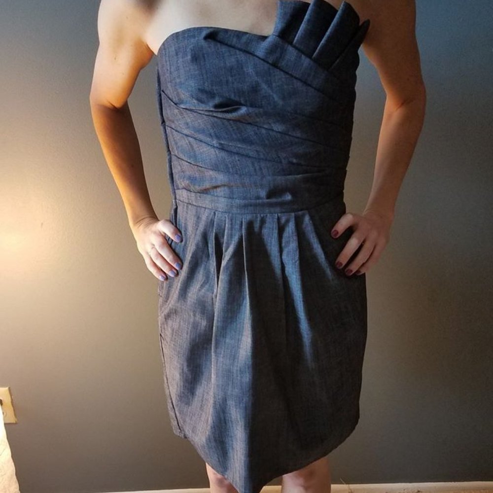 Unique strapless dress, size S